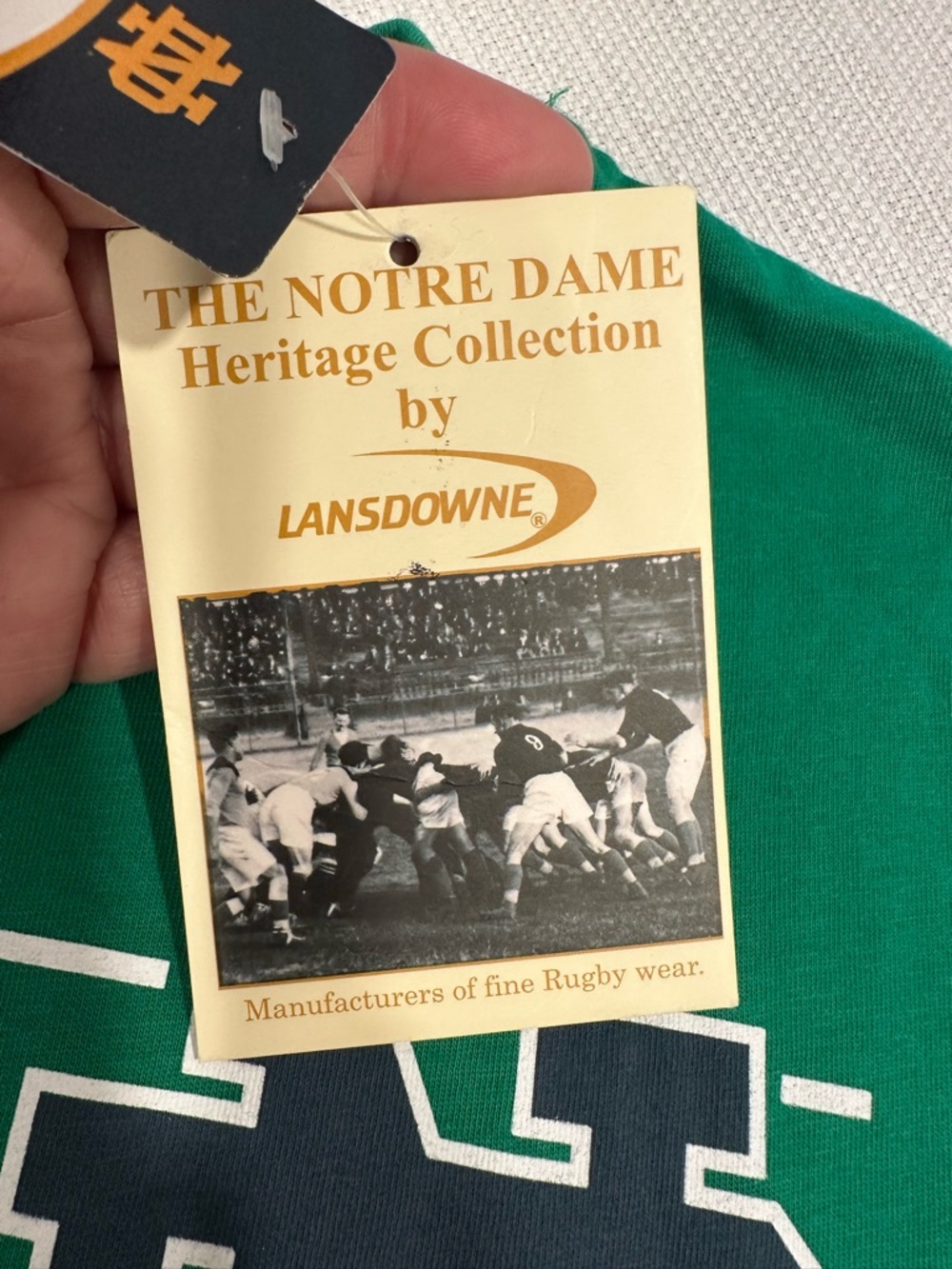 Genuine Merchandise Notre Dame Green 'IRELAND' Graphic Tee - Picture 7 of 8